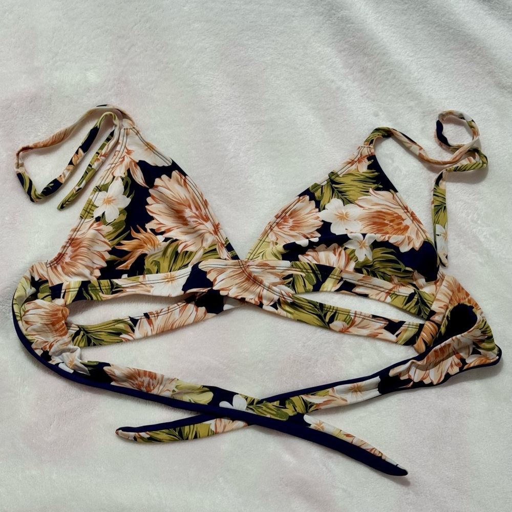 Kona Sol Deep Blue/ Tropical Bikini Set - Picture 8 of 9